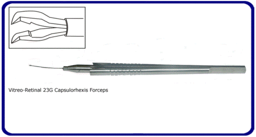 Capsulorhexis Forceps vitreous forceps 23 Gauge ophthalmic instruments - Picture 1 of 1