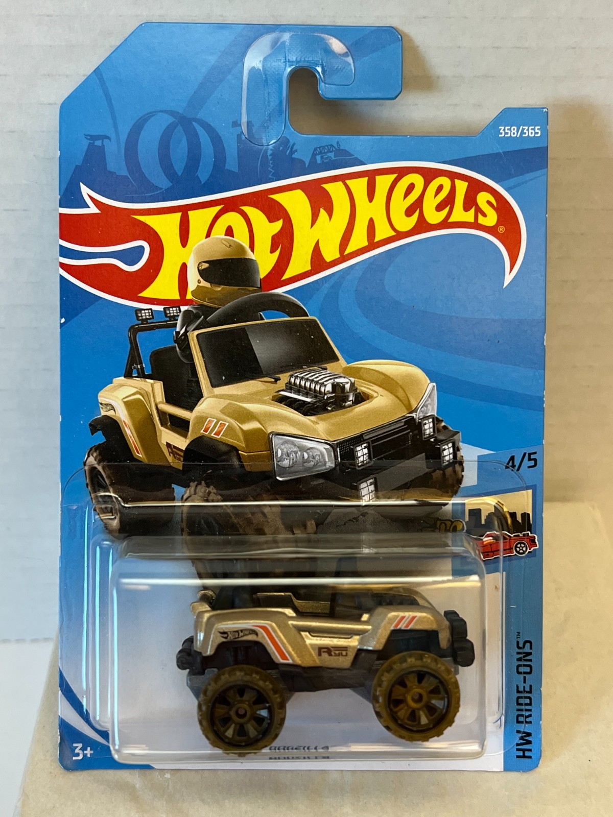 NIP 2018 Hot Wheels Mainline Bogzilla 358/365 Gold HW Ride-Ons 4/5 (2019 Card)