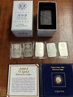 Silver/Gold Lot State Vault Brick 5 Troy Ounces 2001 $5 Gold American Eagle