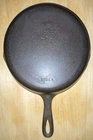 Fully Restored WAGNER WARE SIDNEY O No 5 Cast Iron Skillet 8" 1055-H Sits Flat