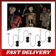 LED Glowing Eyes Light up Skeleton Halloween Decorations Outdoor,Glow 4 Pack