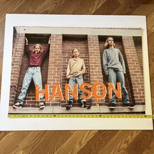 Vintage 1998 Hanson Garage Demos 90s Boy Band 36x24 Original Pop