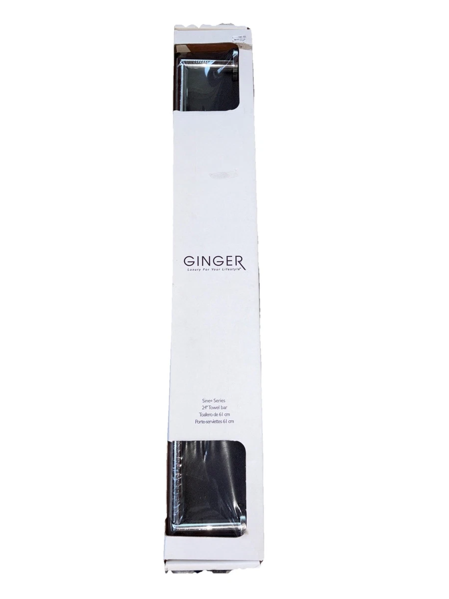 Ginger 44.10.30.26 Ten 12" Bathroom Towel Bar, Polished Chrome