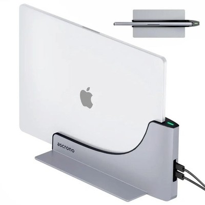 Ascrono Vertical MacBook Dock TB4 Dual USB-C Dual Monitor 2018-2020