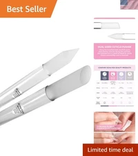 Travel-Friendly Glass Cuticle Pusher Set with Protective Case - Manicure Tool