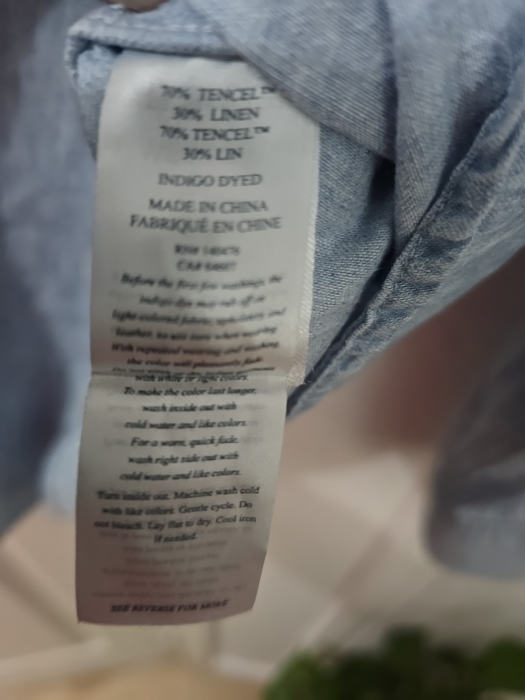 Fuberty Chambrey Button Down Light Blue Womens Lo… - image 3