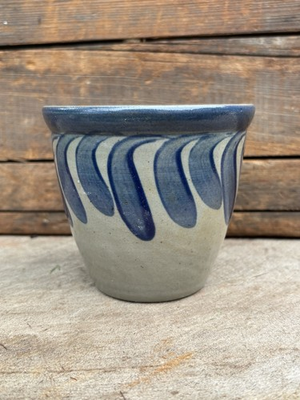 #ad Beaumont Brothers BBP 1997 Small Hand Thrown Salt Glaze Crock Stoneware Cobalt $14.95