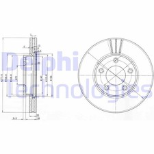 2x DELPHI Bremsscheiben Vorne für MAZDA 5 (CR19) 3 (BK) 3 (BL) 5 (CW) 278mm