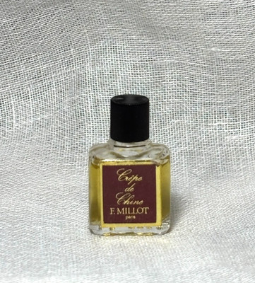 V.Rare Vintage 80s miniature F. Millot  Crêpe de Chine , Parfum 3ml, almost full