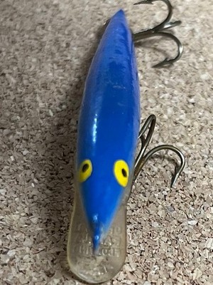 Rapala F-7 Floating Lure Blue Silver Old Model Used Rare
