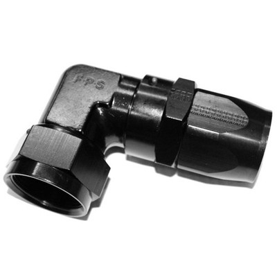 Fragola For -20AN x 90 Degree Low Profile Forged Hose End - Black