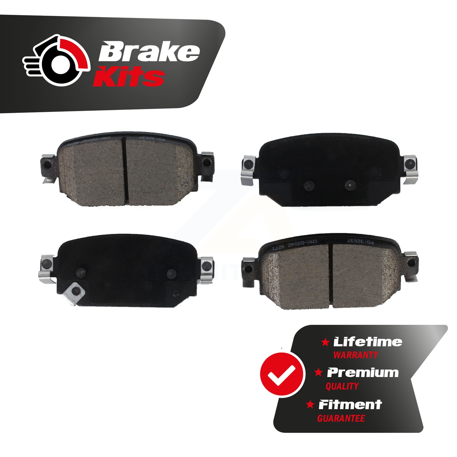 Rear Ceramic Brake Pads Set For 2017-2018 Mazda 3 2019-2021 CX-3