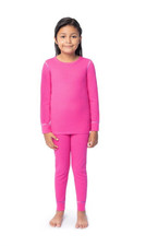 Athletic Works Boy's  Girl's Waffle Thermal Underwear Crew Top  Bottom Set New