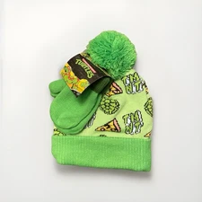 Teenage Mutant Ninja Turtles  Boys or Girls Knit Beanie and Gloves One Size New