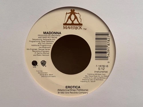 LISTEN 🎶 MADONNA EROTICA MAVERICK RECORDS POP 45' VINYL NM