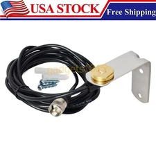 NMO 3/8" to 3/4" Hole Antenna Mount w/ L-Bracket & 13' RG-58 Coax Cable PL-259
