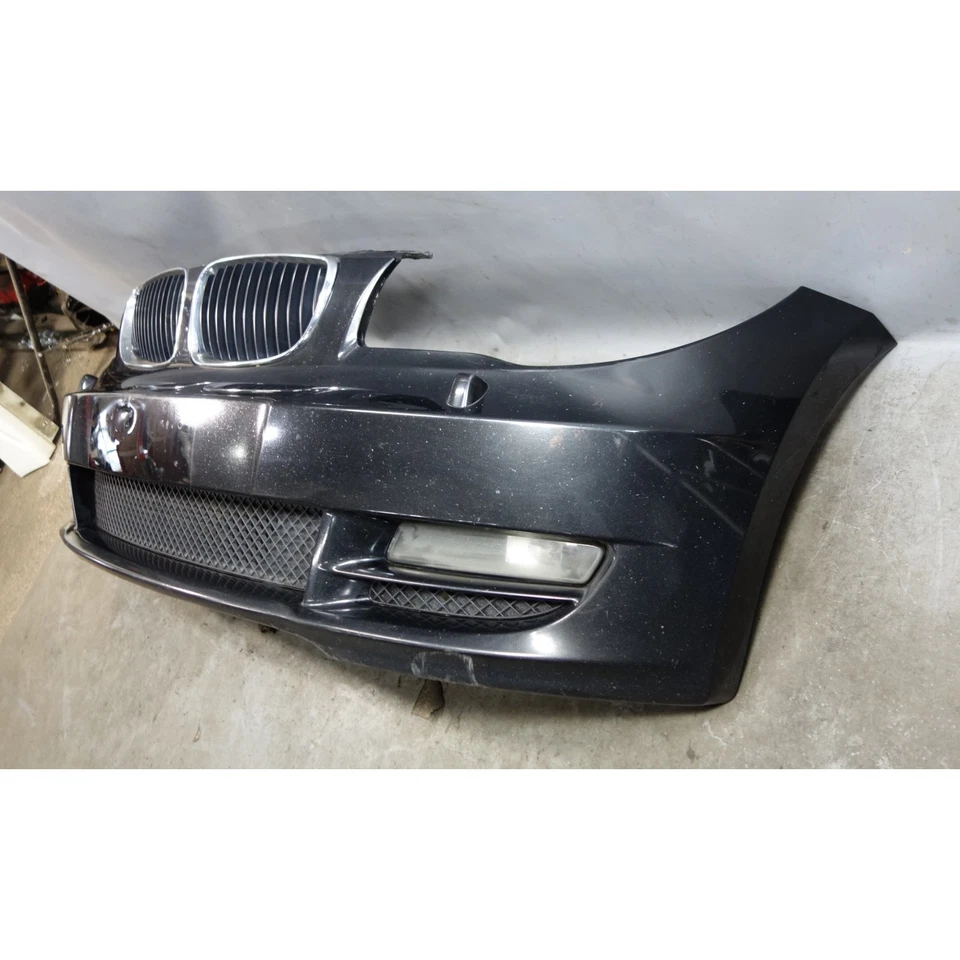 08-13 BMW E82 E88 128i Cubierta de parachoques delantero de fábrica Panel de ajuste Zafiro negro OEM Foto 2 de 4