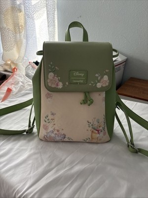 Beige and Green Winnie The Pooh Loungefly Small Backpack Used Great Condition