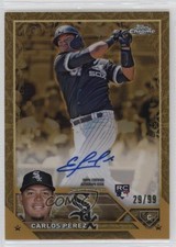 2023 Topps Gilded Collection Gold Etch 29/99 Carlos Perez Pérez Auto 0t9e