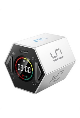 Ticktime Pomodoro Digital Timer USB Rechargeable Custom & Preset Countdown Silv 