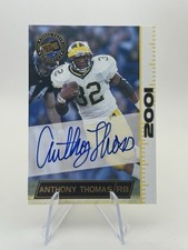 Anthony Thomas 2001 Press Pass Auto Autograph Michigan Wolverines Rookie RC Card. rookie card picture
