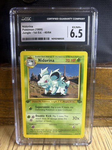 Nidorina (1st Edition) graded CGC 6.5 for sale on eBay