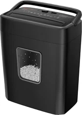 Bonsaii 6 Sheet High Security Micro Cut Paper Shredder, Credit Cards/Mail/Staple