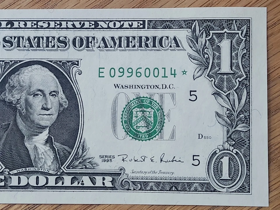 1995 $1 "STAR NOTE" RICHMOND DISTRICT UNC/GEM E09960014* 1 OF 3 CONS SER NUM  - Image 4 of 4