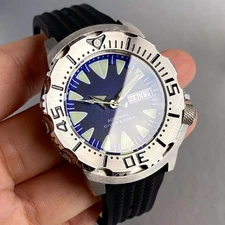 20ATM Steel 42mm Tandorio Monster Blue NH35 Automatic Watch Mens Watch Sapphire