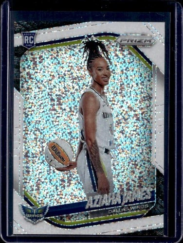 2025 Panini WNBA Prizm Aziaha James RC SP Variation White Sparkle #141 Wings