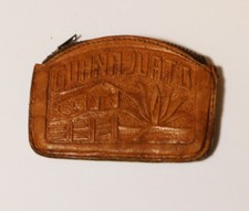Vintage Hand Worked Leather Coin Purse Guanajuato Souvenir