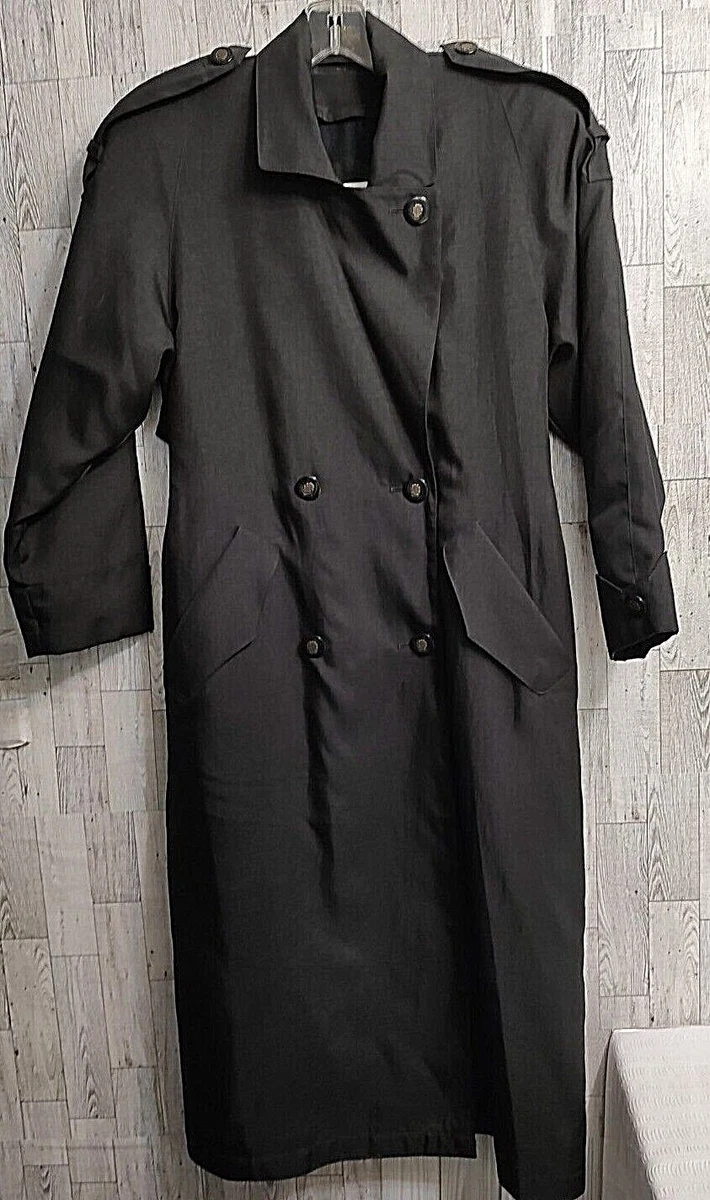 Black trench coat women's deals petite