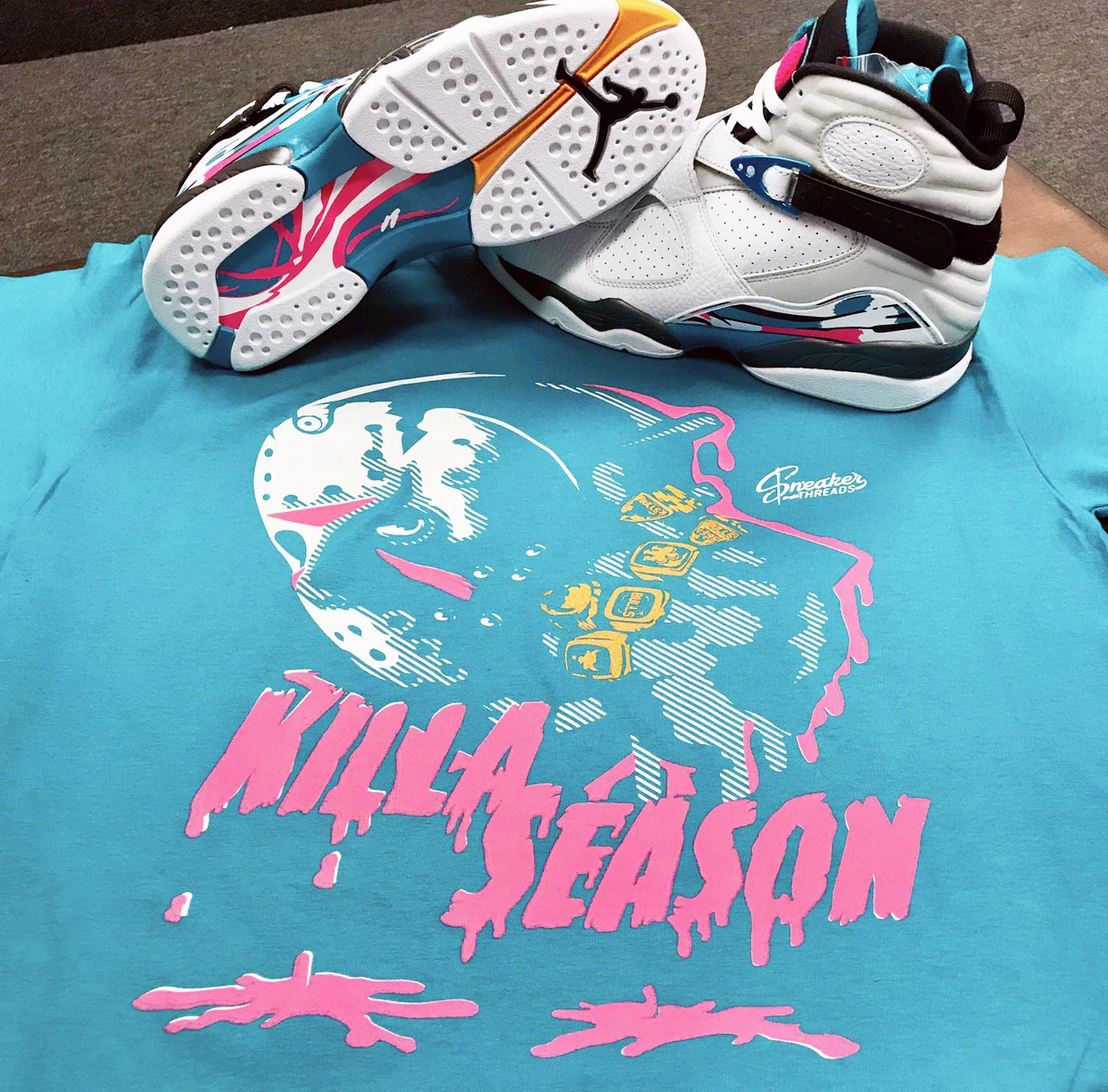 Shirt Match Jordan 8 South Beach Turbo Green Shoes - Killa Season Tee
Opens in a new window or tab