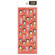 Cute Kokeshi Doll Stickers Classic Japanese Icon Paper Sticker Sheet Kawaii New