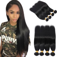 7A Unprocessed Virgin Human Hair Weave Extensions 8-30inch Long 4Bundles/400g US