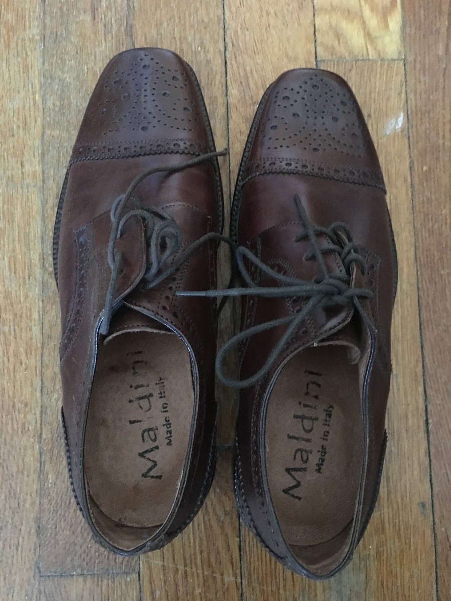 Maldini Italian Leather Oxfords Men\'s Shoes Size 9 EU 42 Cognac Brogue 758A Maldini | Shoes | Maldini Italian Leather Oxfords Mens Shoes  main image 4