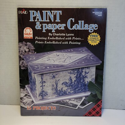 Paint & Paper Collage Charlotte Lyons Plaid Folk Art
