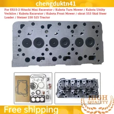 New For Kubota D1105 Complete Cylinder Head with Valves Spring +Full Gasket Kit 