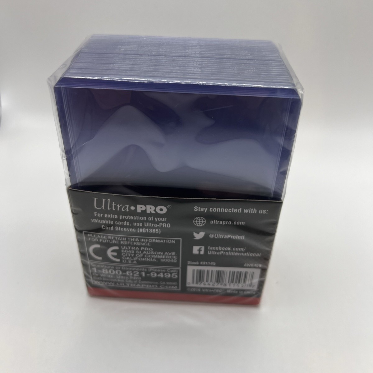 Card Protector Sleeves Ultra Pro Toploaders Régulier 3x4 - 35 Pt Bordure Rouge Ultra Pro Card Sleeves - Foto 5