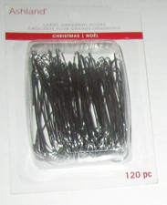 120 Large Silver Christmas Ornament Hooks  3"L  By Ashland