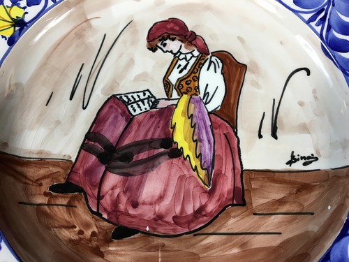 PIATTO CERAMICA COSTUMI OSSOLANI VALLE VIGEZZO DA PARETE DECORATIVO DOMODOSSOLA - Foto 2 di 3