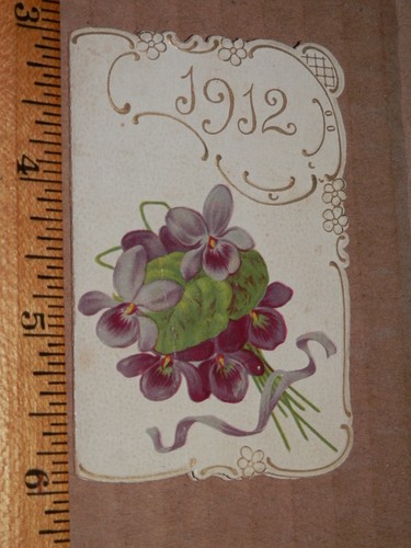 BOSTON MA - LENOX CHOCOLATES - 1912 QUITE SMALL ADVERTISING FOLD-OPEN CALENDAR - Imagen 1 de 3
