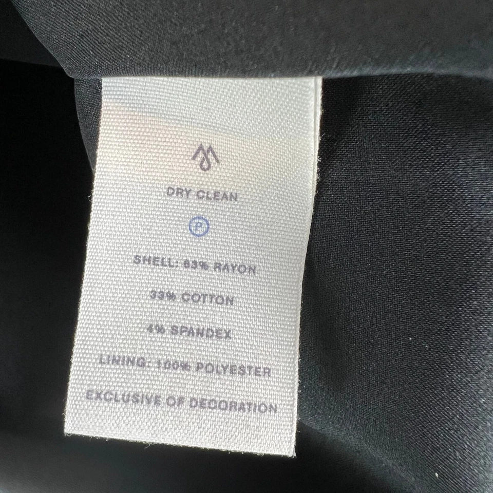 Falda para mujer Martin & Osa negra de rayón/algodón con cremallera trasera talla 14 semi satinada Foto 4 de 4