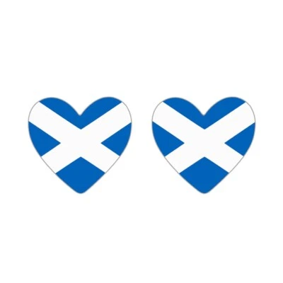 Set of 2X Scotland HEART Temporary Tattoo Waterproof Lasts 1 week Scottish Flag