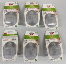 Nuk Simply Natural Flow Baby Bottle Nipples 1 Month Medium 4 6 Month fast 8 