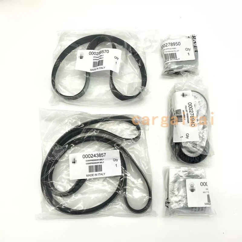 For Maserati Quattroporte Ghibli 2013-17 278950 Belt Tensioner Idler Pulley Kit Foto 2 de 4