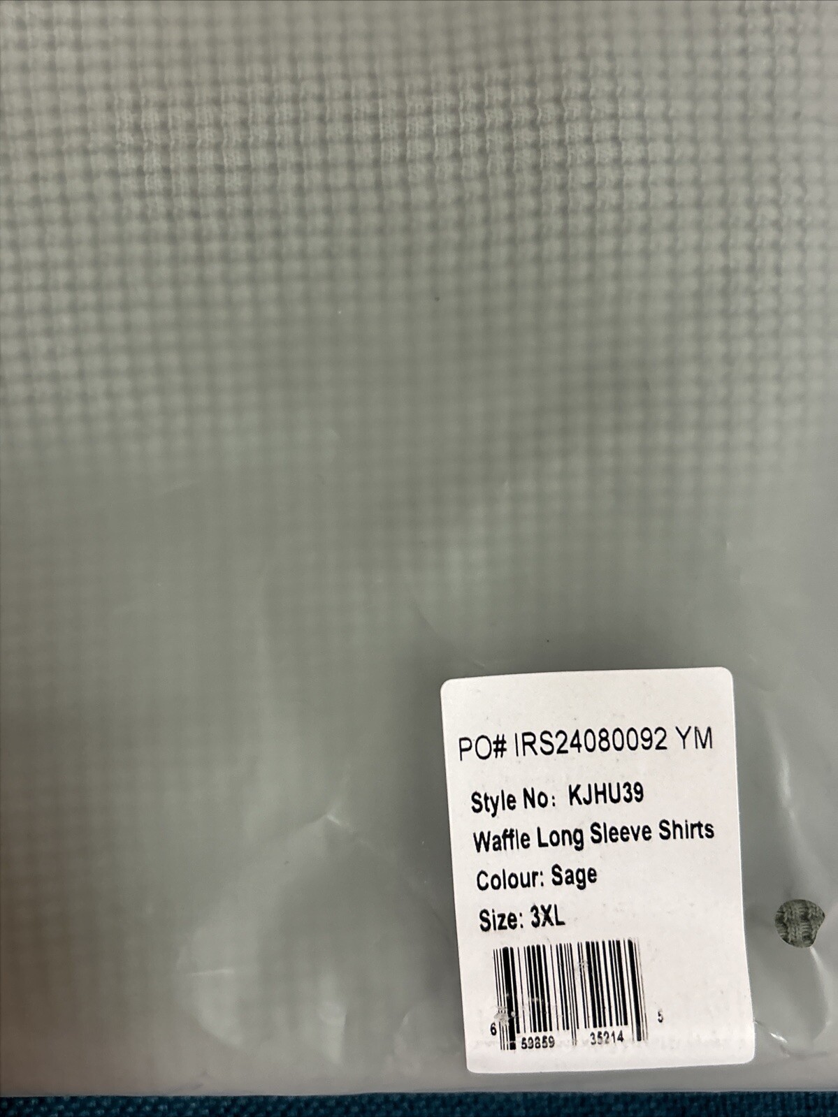 Comfrt Women’s Waffle Lounge Long Sleeve + Pants  In Sage Green Size 3XL New