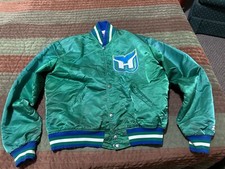 Vtg Rare NHL Hartford Whalers Green Starter Bomber Jacket Men’s XL