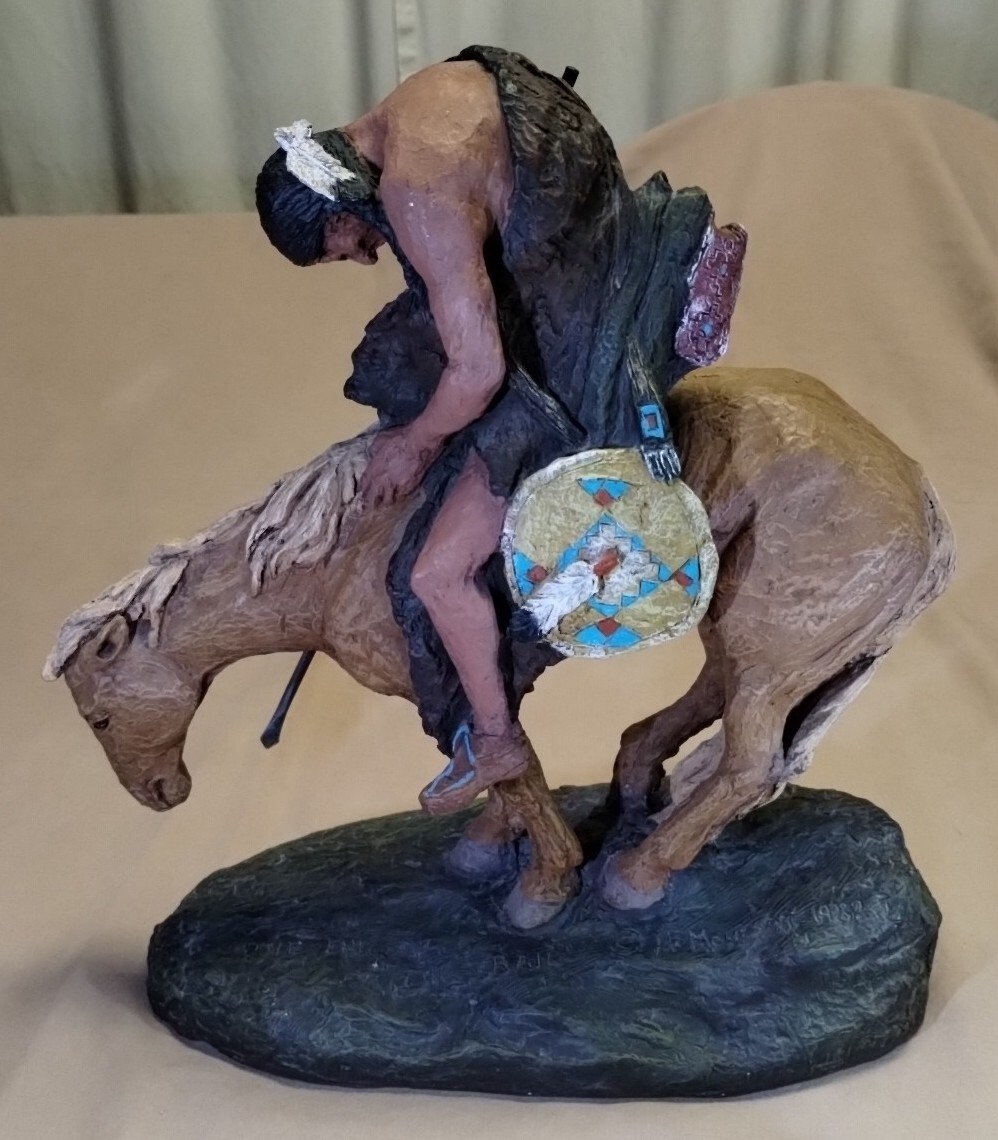アンティーク雑貨 MONFORT ORIGINALWESTERN SCULPTURE Daniel Monfort Original Western Sculpture ~ The End of The Trail