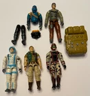 Lot Of 5 GI JOE Figures 1990 SUB ZERO, LAW, ROCK-VIPER, BULLHORN, RANGE-VIPERS